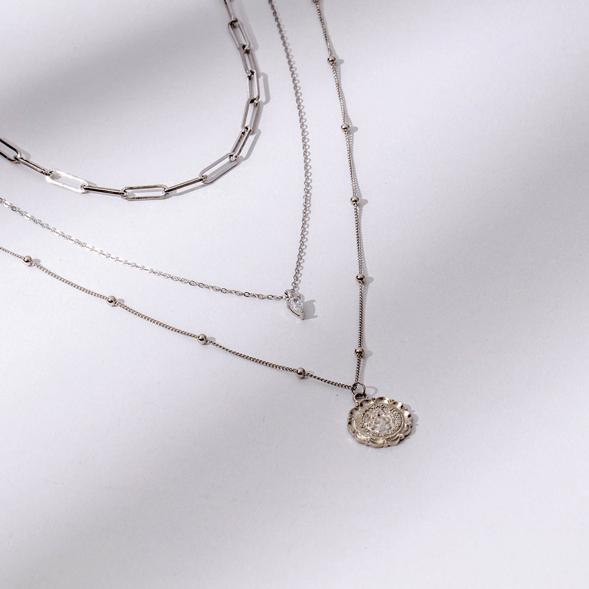 Sterling Silver Layering Necklace Collection, 5 Styles