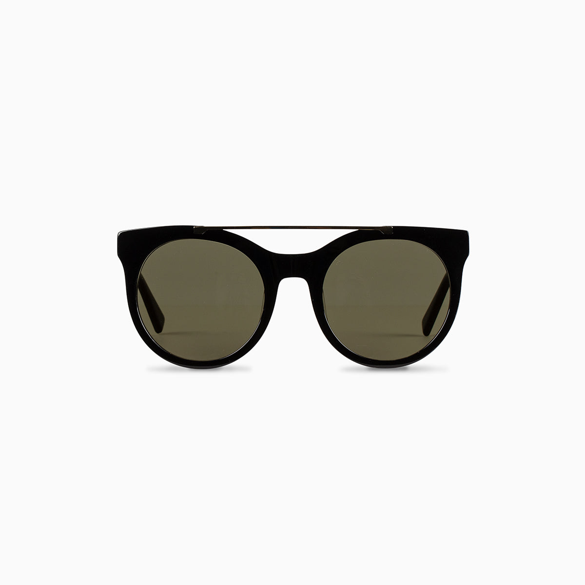 Black sunglasses best sale with gold bar