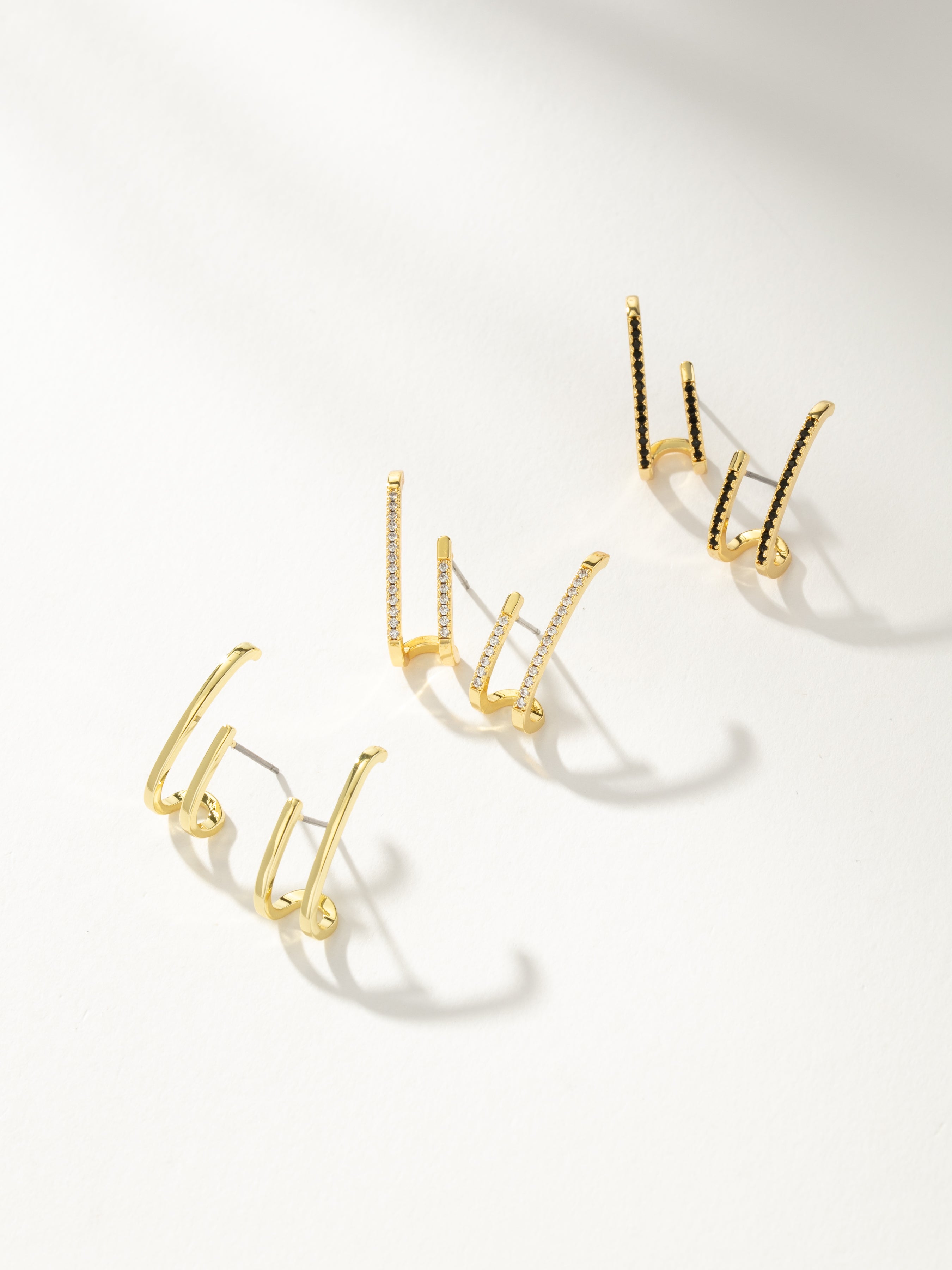Pavé Ear Climber - Black main image 1