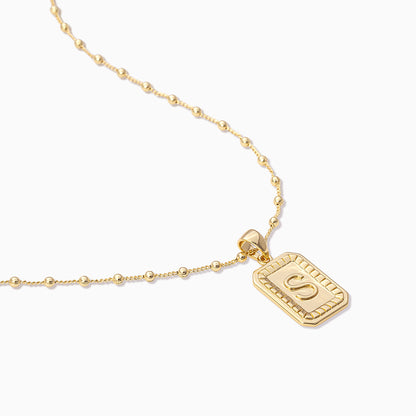 Sur Necklace | Gold A Gold D Gold E Gold H Gold I Gold J Gold K Gold L Gold M Gold N Gold O Gold R Gold S Gold T | Product Detail Image | Uncommon James