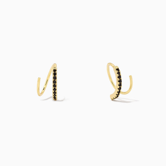Seeing Double Earrings | Gold Black | Product Image | Uncommon James