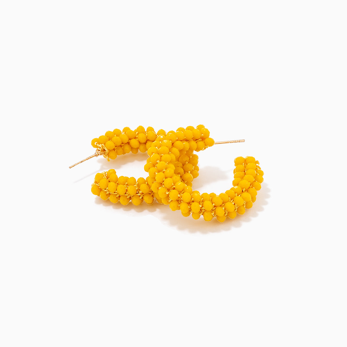 Beaded Hoops | Yellow | Product Detail Image | Uncommon James