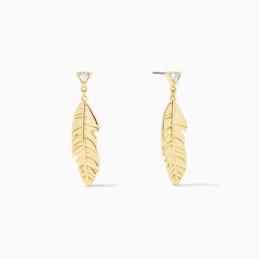 Feather Earrings | Gold | Product Image | Uncommon James