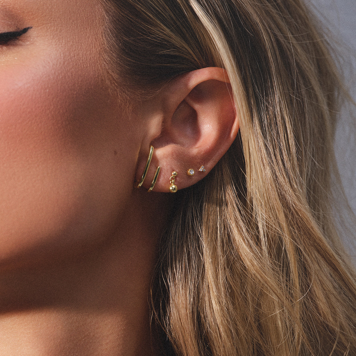 Move On Stud Earrings | Gold | KC Image | Uncommon James