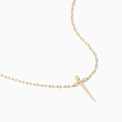 ["Golden Sword Necklace ", " Gold ", " Product Detail Image ", " Uncommon James"]