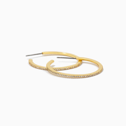 ["Pavé Hoop Earrings ", " Gold ", " Product Detail Image ", " Uncommon James"]