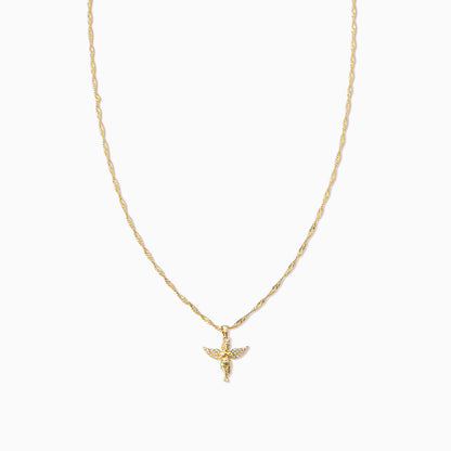 Angel on Earth Pendant Necklace | Gold | Product Image | Uncommon James
