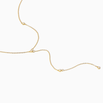 ["Icy Lariat Necklace ", " Gold ", " Product Detail Image ", " Uncommon James"]