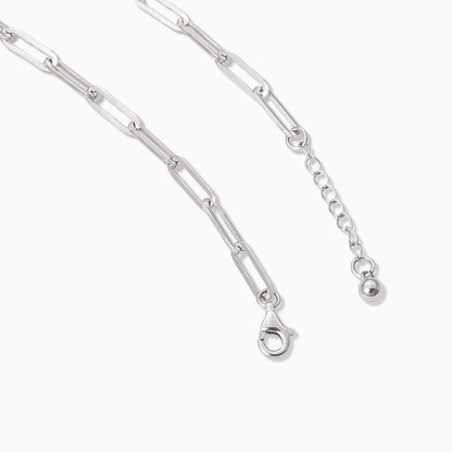 ["Basic Paperclip Chain Bracelet ", " Sterling Silver ", " Product Detail Image 2 ", " Uncommon James"]