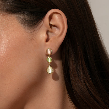 ["Antique Dangle Earrings ", " Gold ", " Model Image 2 ", " Uncommon James"]