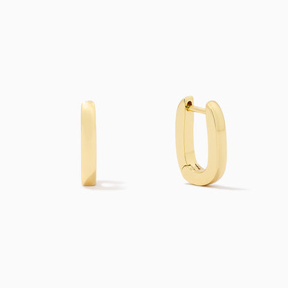 ["Oval Huggie Earrings ", " Gold ", " Product Image ", " Uncommon James"]