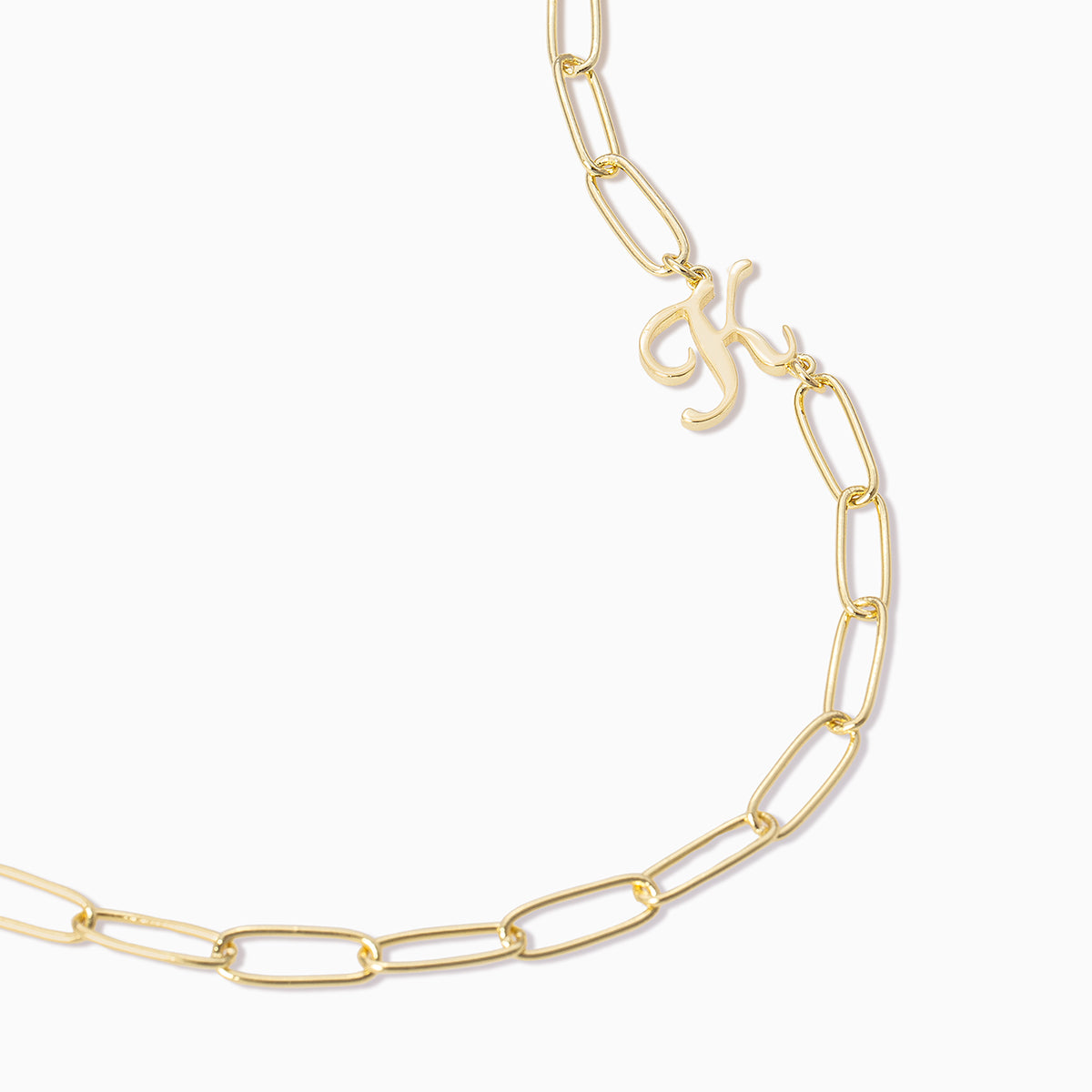 Cursive Initial Necklace | Gold | Product Detail Image | Uncommon James
