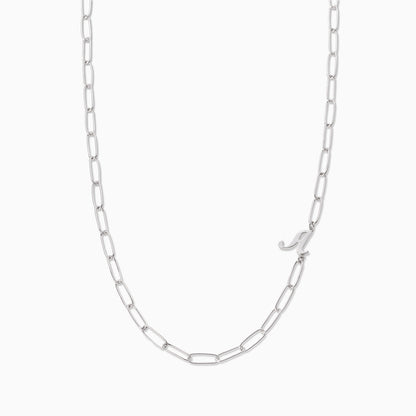 Cursive Initial Necklace | Silver A | Product Image | Uncommon James