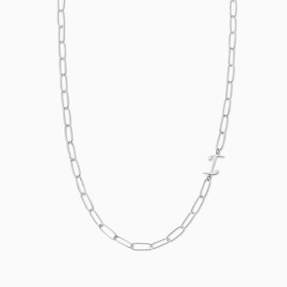 ["Cursive Initial Necklace ", " Silver I ", " Product Image ", " Uncommon James"]