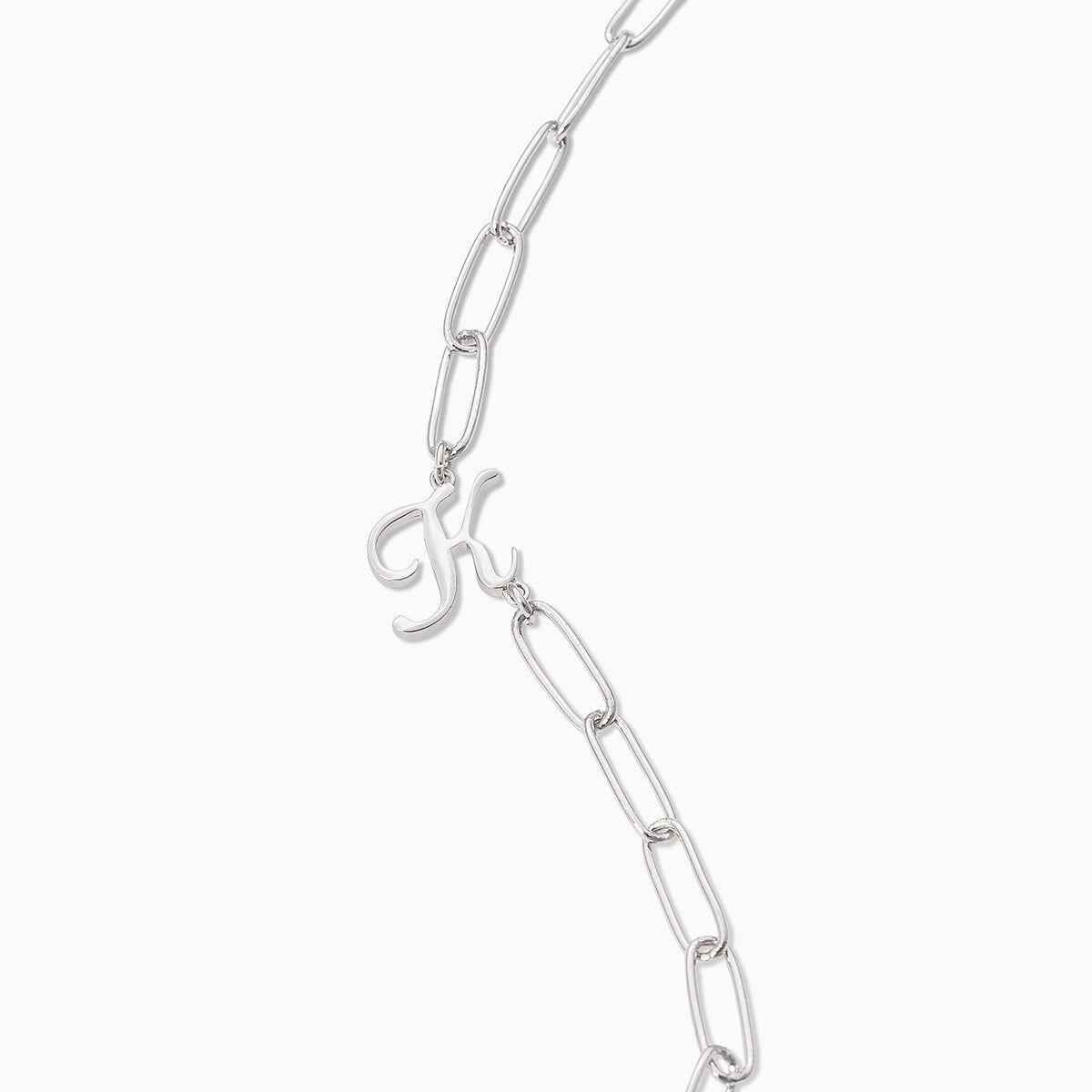 Cursive Initial Necklace | Silver | Product Detail Image 2 | Uncommon James
