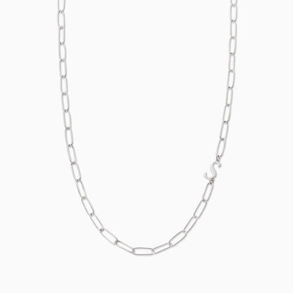 ["Cursive Initial Necklace ", " Silver S ", " Product Image ", " Uncommon James"]