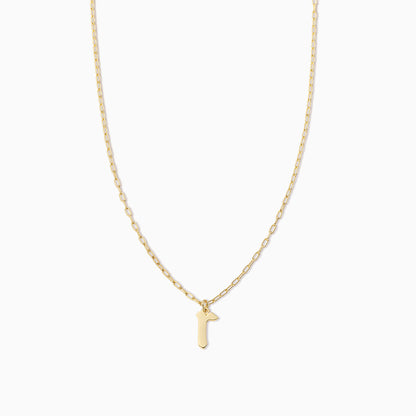Gothic Initial Pendant Necklace | Gold R | Product Image | Uncommon James