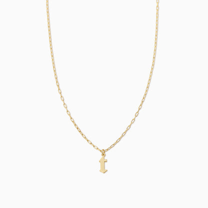 ["Gothic Initial Pendant Necklace ", " Gold T ", " Product Image ", " Uncommon James"]