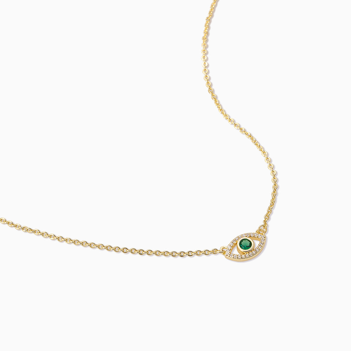 Evil Eye Pavé Necklace | Gold | Product Detail Image | Uncommon James