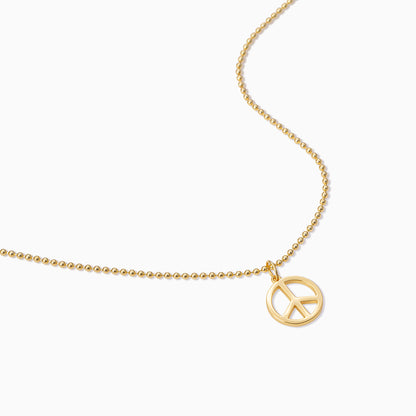 ["Peace Sign Pendant Necklace ", " Gold ", " Product Detail Image ", " Uncommon James"]