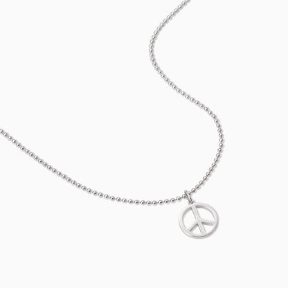 ["Peace Sign Pendant Necklace ", " Silver ", " Product Detail Image ", " Uncommon James"]