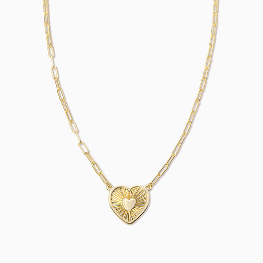 Radiating Heart Necklace | Gold | Product Image | Uncommon James