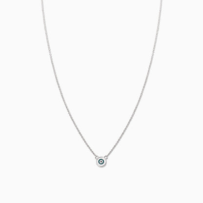 ["Simple Evil Eye Necklace ", " Silver ", " Product Image ", " Uncommon James"]
