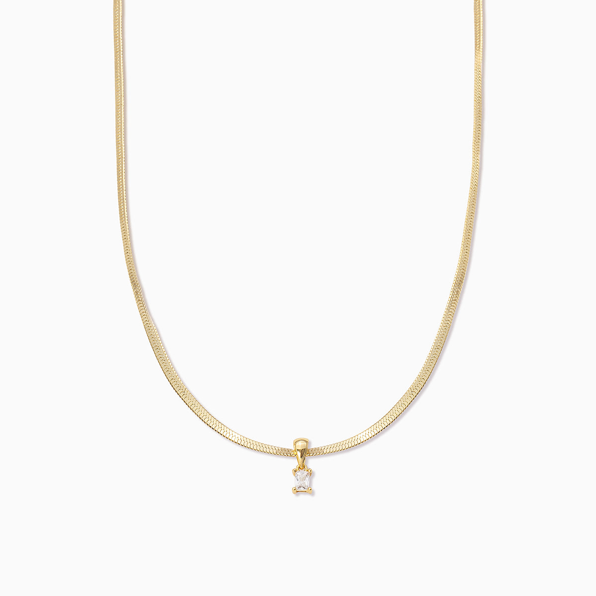 Work It Herringbone Chain Necklace | Gold | Product Image | Uncommon James