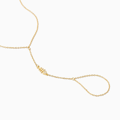 Fish Bone Hand Chain | Gold | Product Detail Image | Uncommon James