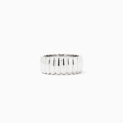 Parthenon Ribbed Ring | Silver | Product Image | Uncommon James