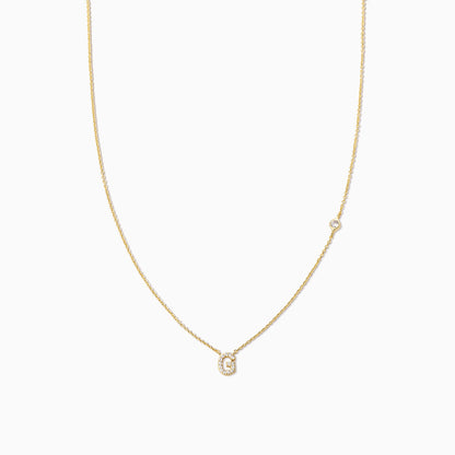 ["Pavé Initial Necklace ", " Gold G ", " Product Image ", " Uncommon James"]