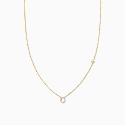 ["Pavé Initial Necklace ", " Gold O ", " Product Image ", " Uncommon James"]