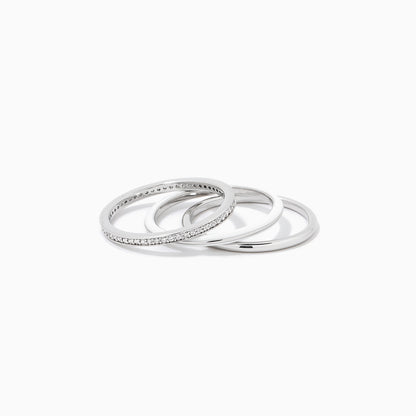 ["White Hot Forever Ring (Set of 3) ", " Silver ", " Product Detail Image ", " Uncommon James"]