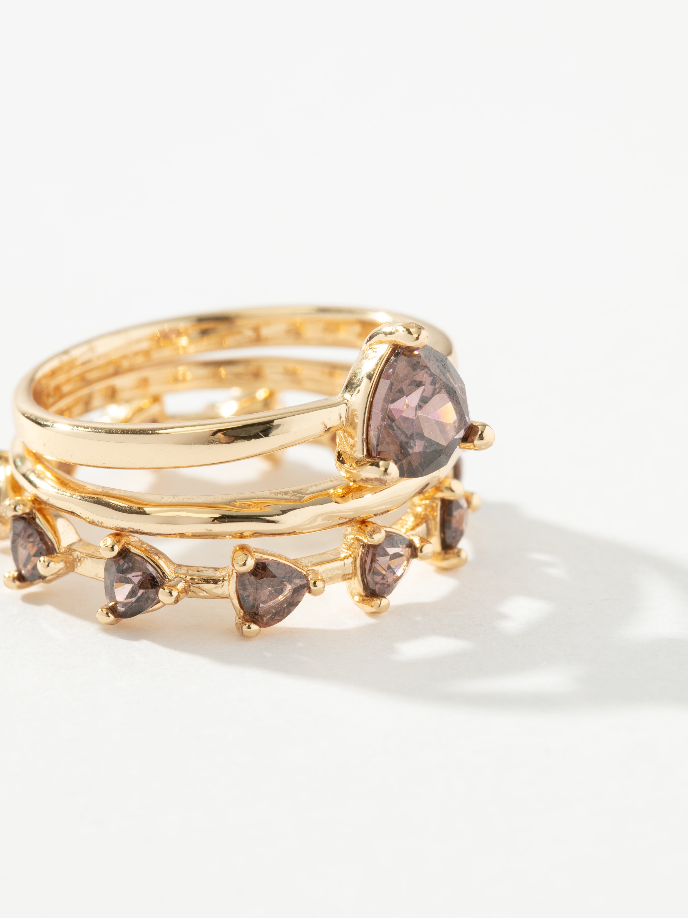 Haze Ring Stack of 3 | Gold Ring Set | Uncommon James