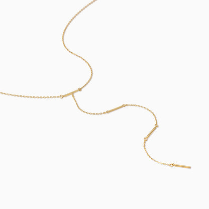 ["Levels Vermeil Lariat Necklace ", " Gold Vermeil ", " Product Detail Image 2 ", " Uncommon James"]