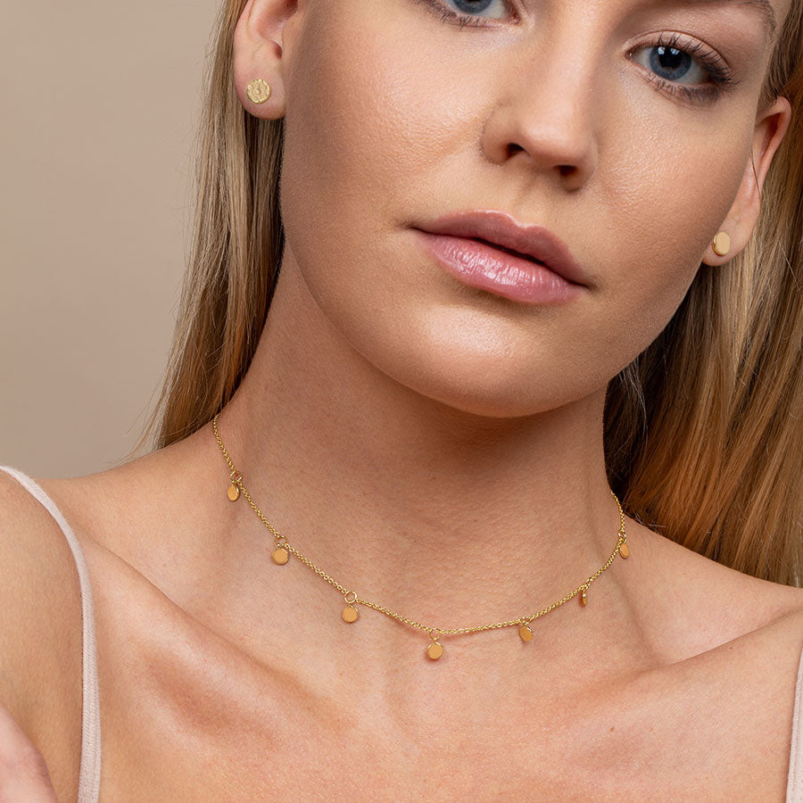Poppy Necklace | Gold | Model Image | Uncommon James