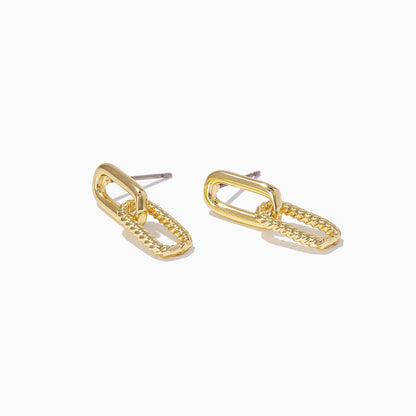 ["Linked Chain Earrings ", " Gold ", " Product Detail Image ", " Uncommon James"]