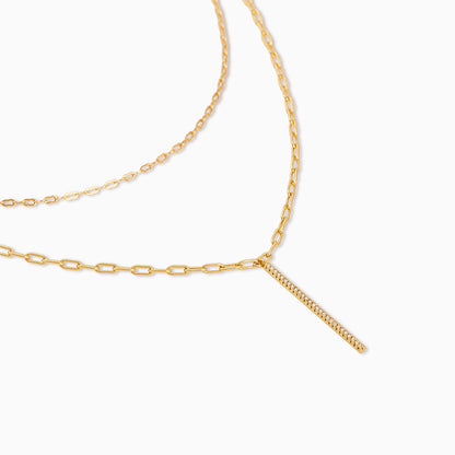 ["Simple Double Chain Necklace ", " Gold ", " Product Detail Image ", " Uncommon James"]