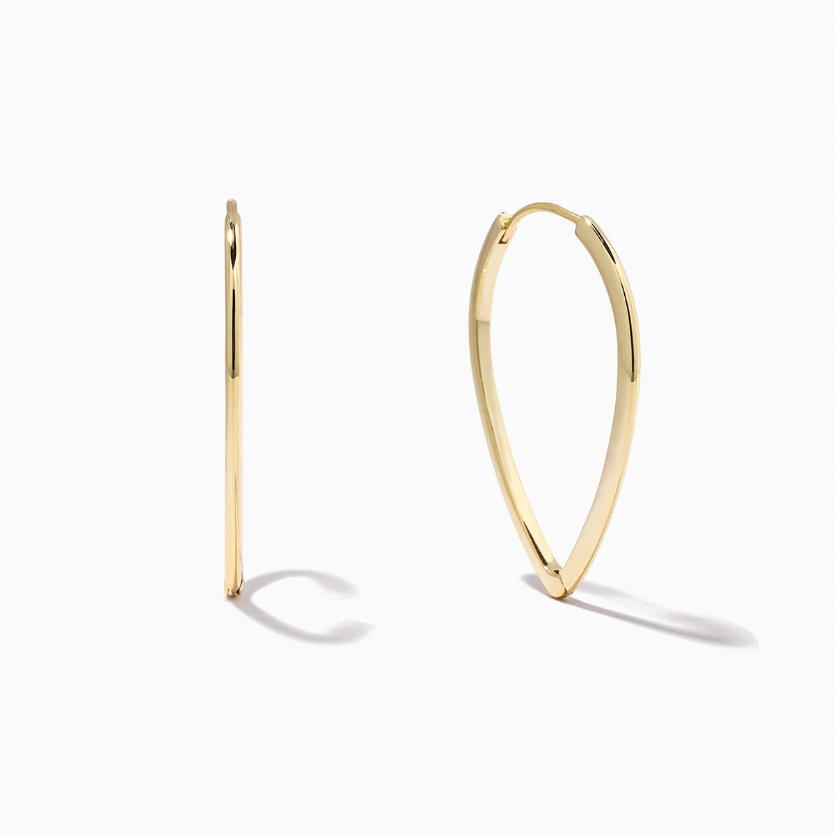 Unique Design Gold Filled Smooth Hoop Earrings For Women Big