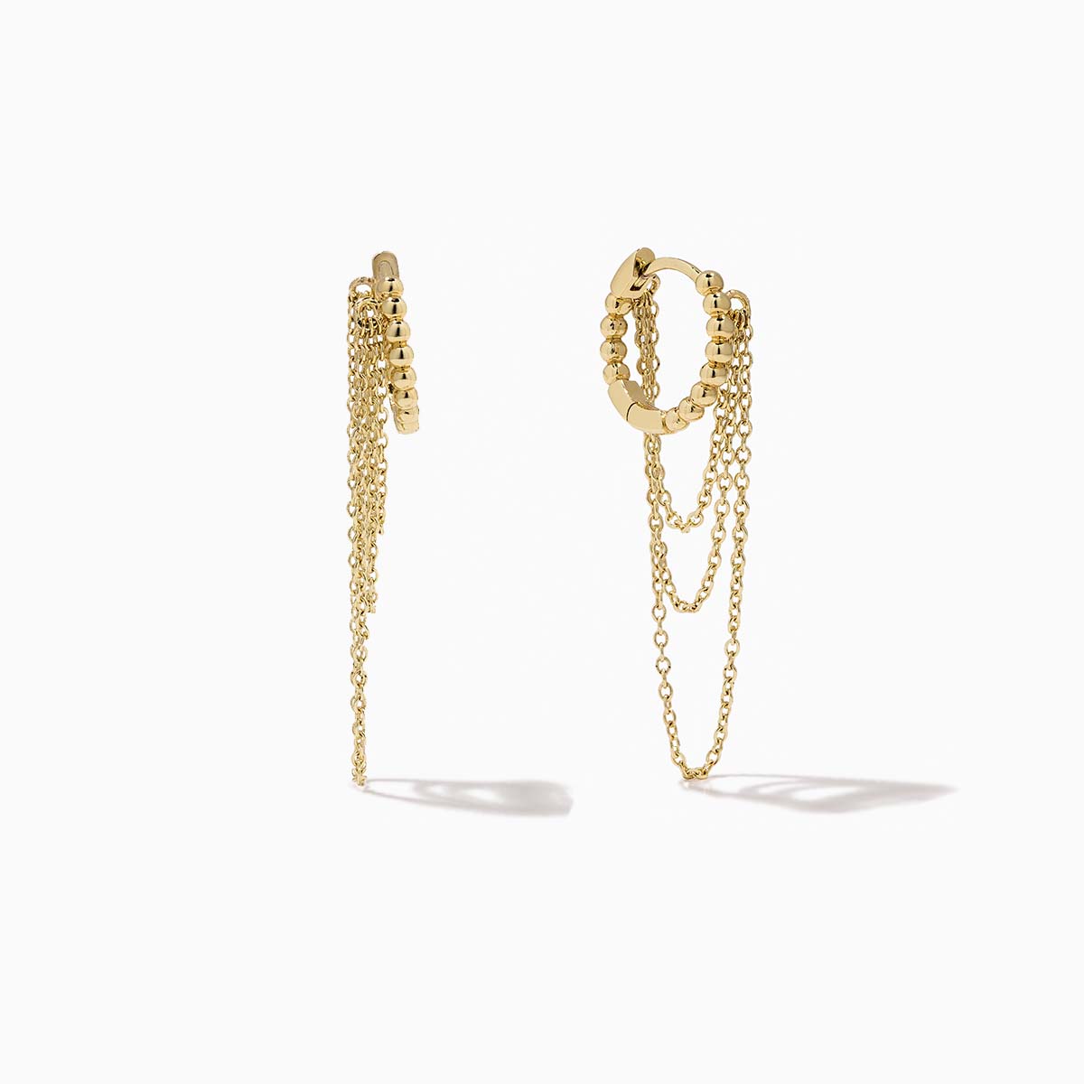 Chain Earrings - Gold Chain Earrings, Simple Gold Earrings, Simple Earrings, Dainty Gold Earrings, Surgical Steel Earrings |GPE00011