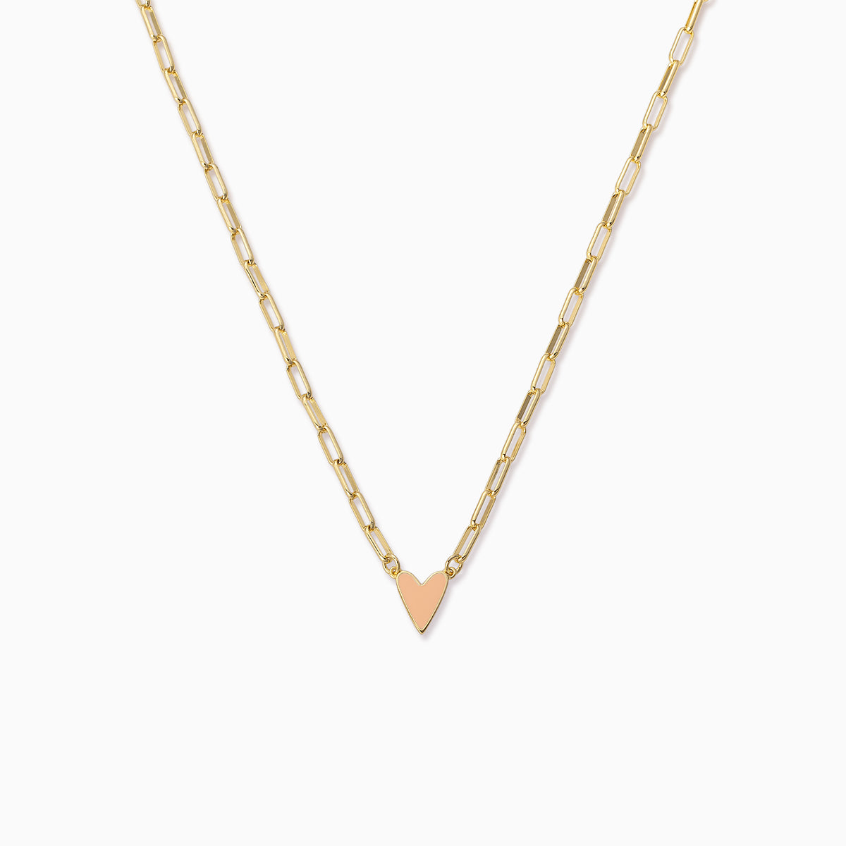 Enamel Heart Necklace | Gold Blush | Product Image | Uncommon James