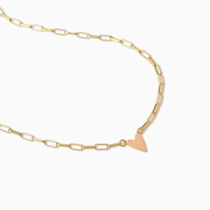 ["Enamel Heart Necklace ", " Gold Blush ", " Product Detail Image ", " Uncommon James"]