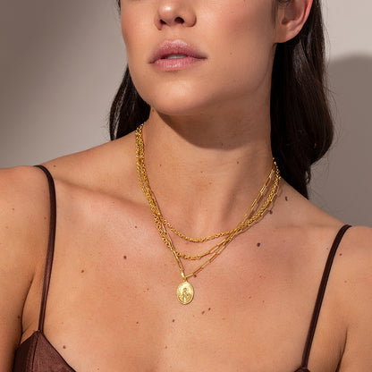Three's Company Necklace | Gold | Model Image | Uncommon James