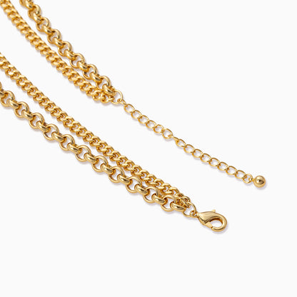 ["Double Up Chain Necklace ", " Gold ", " Product Detail Image 2 ", " Uncommon James"]