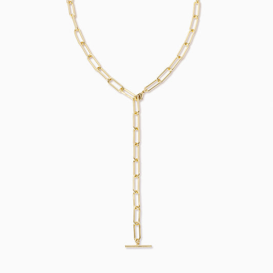 Excessive Chain Lariat Necklace | Gold | Product Image | Uncommon James