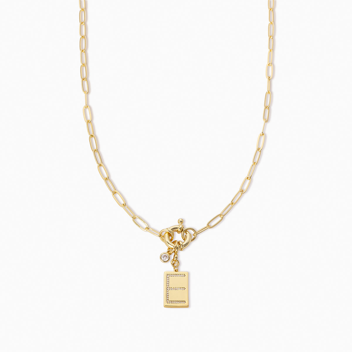 Initial Chain Necklace | Gold E | Product Image | Uncommon James