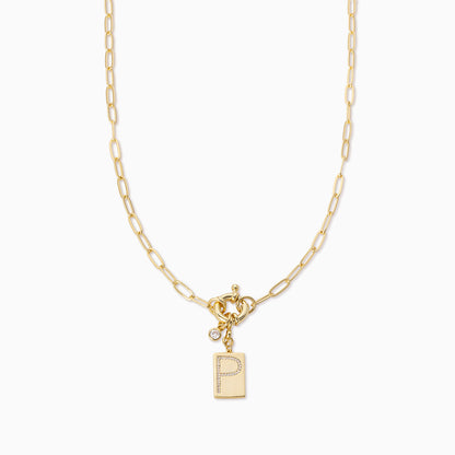 Initial Chain Necklace | Gold P | Product Image | Uncommon James