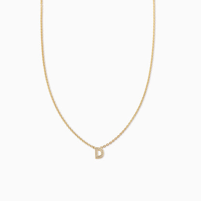 ["Initial Here Necklace ", " Gold D ", " Product Image ", " Uncommon James"]