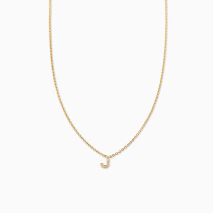 ["Initial Here Necklace ", " Gold J ", " Product Image ", " Uncommon James"]