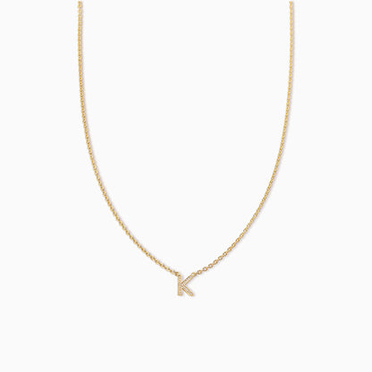 ["Initial Here Necklace ", " Gold K ", " Product Image ", " Uncommon James"]